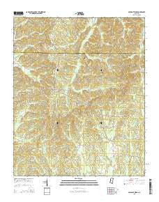 Pleasant Ridge Mississippi Current topographic map, 1:24000 scale, 7.5 X 7.5 Minute, Year 2015