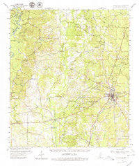 Poplarville Mississippi Historical topographic map, 1:62500 scale, 15 X 15 Minute, Year 1959