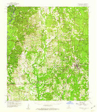Poplarville Mississippi Historical topographic map, 1:62500 scale, 15 X 15 Minute, Year 1959