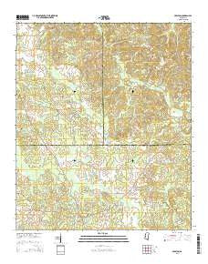 Preston Mississippi Current topographic map, 1:24000 scale, 7.5 X 7.5 Minute, Year 2015