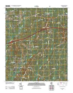 Pulaski Mississippi Historical topographic map, 1:24000 scale, 7.5 X 7.5 Minute, Year 2012