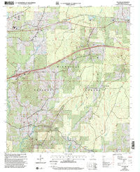 Pulaski Mississippi Historical topographic map, 1:24000 scale, 7.5 X 7.5 Minute, Year 2000