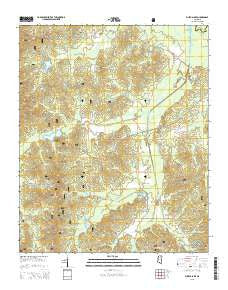 Puskus Lake Mississippi Current topographic map, 1:24000 scale, 7.5 X 7.5 Minute, Year 2015