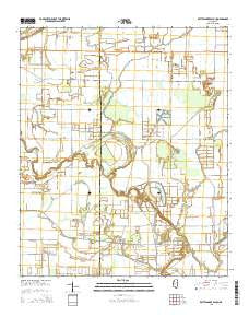 Rattlesnake Bayou Mississippi Current topographic map, 1:24000 scale, 7.5 X 7.5 Minute, Year 2015