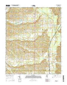 Rienzi Mississippi Current topographic map, 1:24000 scale, 7.5 X 7.5 Minute, Year 2015