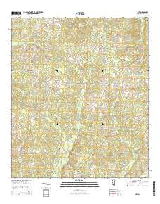 Ruth Mississippi Current topographic map, 1:24000 scale, 7.5 X 7.5 Minute, Year 2015