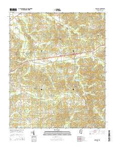 Sardis SE Mississippi Current topographic map, 1:24000 scale, 7.5 X 7.5 Minute, Year 2015