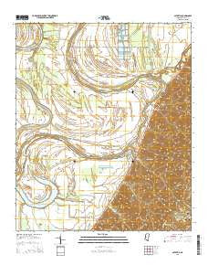 Satartia Mississippi Current topographic map, 1:24000 scale, 7.5 X 7.5 Minute, Year 2015