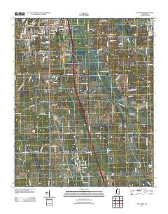 Senatobia Mississippi Historical topographic map, 1:24000 scale, 7.5 X 7.5 Minute, Year 2012