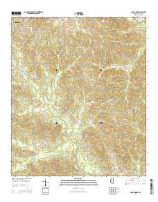 Shady Grove Mississippi Current topographic map, 1:24000 scale, 7.5 X 7.5 Minute, Year 2015