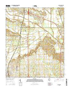 Shannon Mississippi Current topographic map, 1:24000 scale, 7.5 X 7.5 Minute, Year 2015