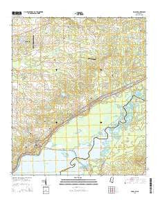 Shoccoe Mississippi Current topographic map, 1:24000 scale, 7.5 X 7.5 Minute, Year 2015