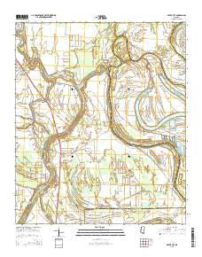 Silver City Mississippi Current topographic map, 1:24000 scale, 7.5 X 7.5 Minute, Year 2015