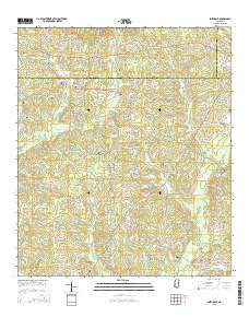 Smithdale Mississippi Current topographic map, 1:24000 scale, 7.5 X 7.5 Minute, Year 2015