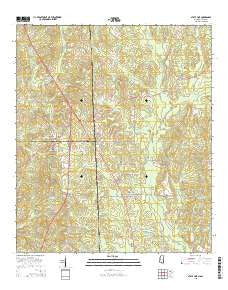 State Line Mississippi Current topographic map, 1:24000 scale, 7.5 X 7.5 Minute, Year 2015