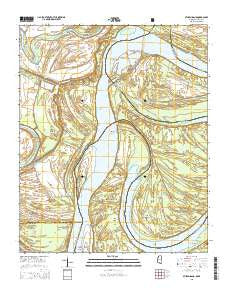 Stubbs Island Mississippi Current topographic map, 1:24000 scale, 7.5 X 7.5 Minute, Year 2015