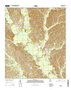 Sykes Mississippi Current topographic map, 1:24000 scale, 7.5 X 7.5 Minute, Year 2015