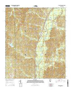 Thomastown Mississippi Current topographic map, 1:24000 scale, 7.5 X 7.5 Minute, Year 2015