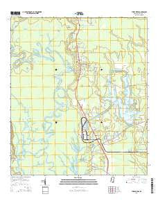 Three Rivers Mississippi Current topographic map, 1:24000 scale, 7.5 X 7.5 Minute, Year 2015