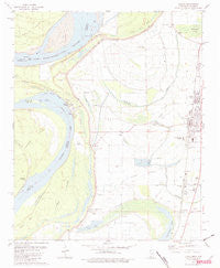 Tunica Mississippi Historical topographic map, 1:24000 scale, 7.5 X 7.5 Minute, Year 1981