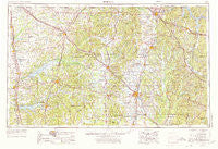 Tupelo Mississippi Historical topographic map, 1:250000 scale, 1 X 2 Degree, Year 1956