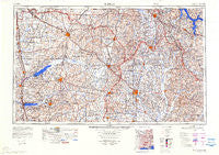 Tupelo Mississippi Historical topographic map, 1:250000 scale, 1 X 2 Degree, Year 1984