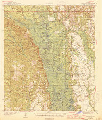 Vancleave Mississippi Historical topographic map, 1:62500 scale, 15 X 15 Minute, Year 1944