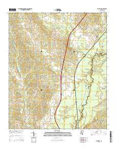 Vaughan Mississippi Current topographic map, 1:24000 scale, 7.5 X 7.5 Minute, Year 2015