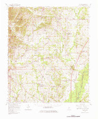 Vaughan Mississippi Historical topographic map, 1:62500 scale, 15 X 15 Minute, Year 1966