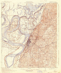 Vicksburg Mississippi Historical topographic map, 1:62500 scale, 15 X 15 Minute, Year 1918