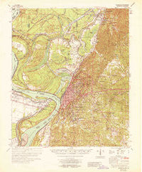 Vicksburg Mississippi Historical topographic map, 1:62500 scale, 15 X 15 Minute, Year 1964