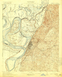 Vicksburg Mississippi Historical topographic map, 1:62500 scale, 15 X 15 Minute, Year 1918