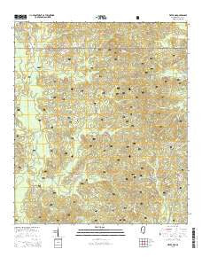 Water Oak Mississippi Current topographic map, 1:24000 scale, 7.5 X 7.5 Minute, Year 2015