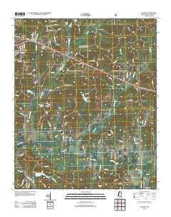 Yocona Mississippi Historical topographic map, 1:24000 scale, 7.5 X 7.5 Minute, Year 2012