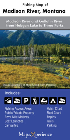 Buy map Madison River/Lower Gallatin, Montana Fishing Map