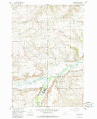 Absarokee Montana Historical topographic map, 1:24000 scale, 7.5 X 7.5 Minute, Year 1955