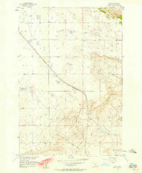 Acton Montana Historical topographic map, 1:24000 scale, 7.5 X 7.5 Minute, Year 1956