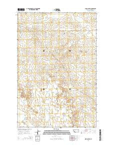Alkali Creek Montana Current topographic map, 1:24000 scale, 7.5 X 7.5 Minute, Year 2014