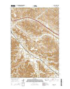 Allard Montana Current topographic map, 1:24000 scale, 7.5 X 7.5 Minute, Year 2014