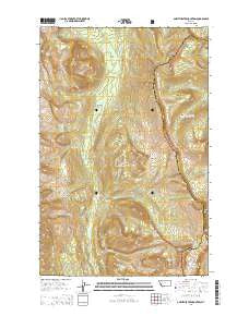 Amphitheatre Mountain Montana Current topographic map, 1:24000 scale, 7.5 X 7.5 Minute, Year 2014