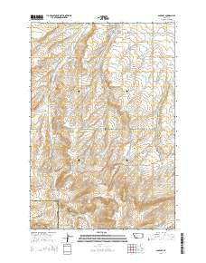 Anceney Montana Current topographic map, 1:24000 scale, 7.5 X 7.5 Minute, Year 2014