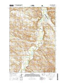 Ashland Montana Current topographic map, 1:24000 scale, 7.5 X 7.5 Minute, Year 2014