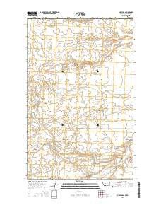 Aubrey Dam Montana Current topographic map, 1:24000 scale, 7.5 X 7.5 Minute, Year 2014