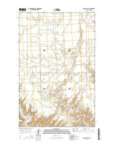 Austin Coulee Montana Current topographic map, 1:24000 scale, 7.5 X 7.5 Minute, Year 2014