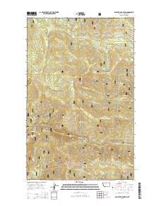 Banfield Mountain Montana Current topographic map, 1:24000 scale, 7.5 X 7.5 Minute, Year 2014