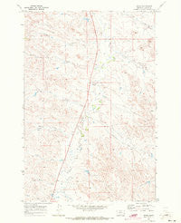 Beebe Montana Historical topographic map, 1:24000 scale, 7.5 X 7.5 Minute, Year 1969