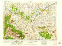 Billings Montana Historical topographic map, 1:250000 scale, 1 X 2 Degree, Year 1958