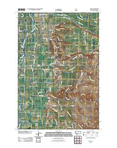 Bing Montana Historical topographic map, 1:24000 scale, 7.5 X 7.5 Minute, Year 2011