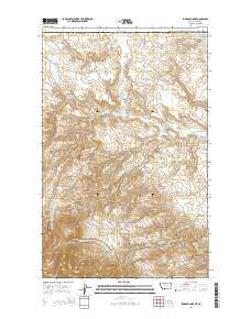Bingham Lake Montana Current topographic map, 1:24000 scale, 7.5 X 7.5 Minute, Year 2014