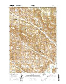 Birney SW Montana Current topographic map, 1:24000 scale, 7.5 X 7.5 Minute, Year 2014